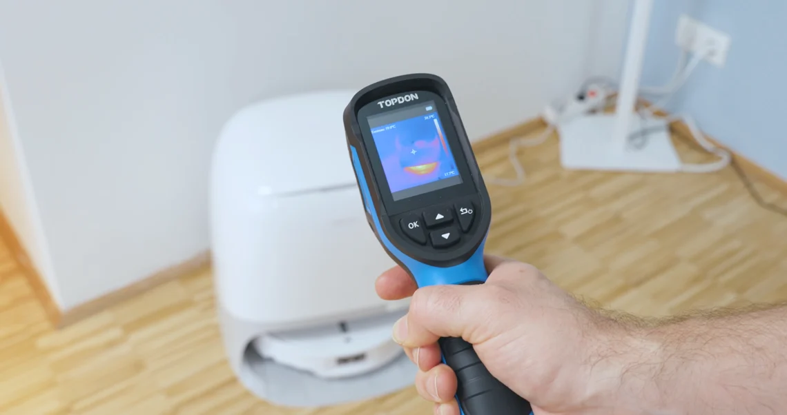 Eine heiße Reinigung der Wischpads in der Basisstation. 