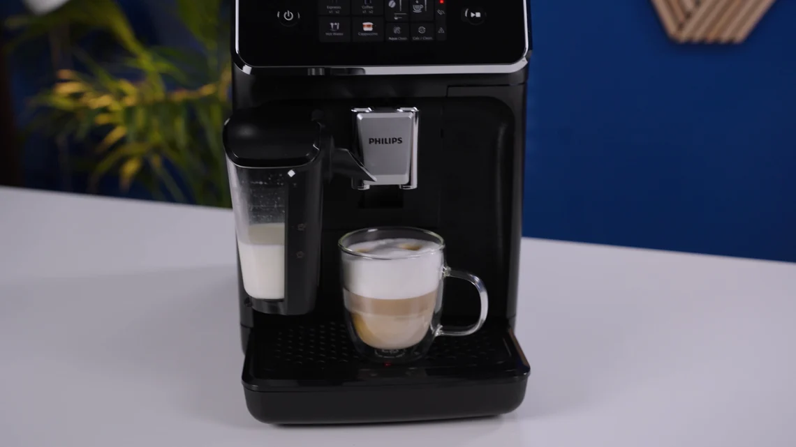 Cappuccino-Bezug bei der Philips 2300.