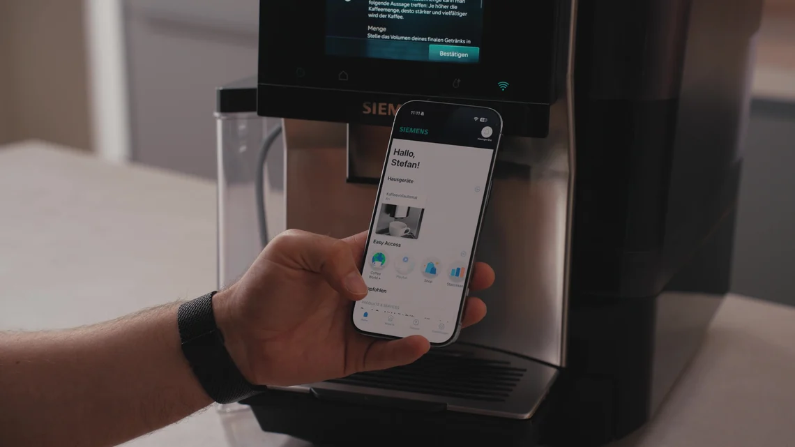 Die Kopplung mit der Siemens Home Connect App klappte auf Anhieb.