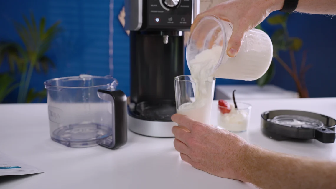 Der Milchshake war lecker und hatte eine gute Konsistenz. Diese ist immer auch spontan anpassbar mit zusätzlichen Re-Spins.